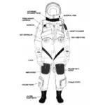 NASA flight suit vektorritning